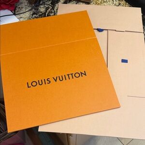 Louis Vuitton Orange Presentation Box with Black Logo